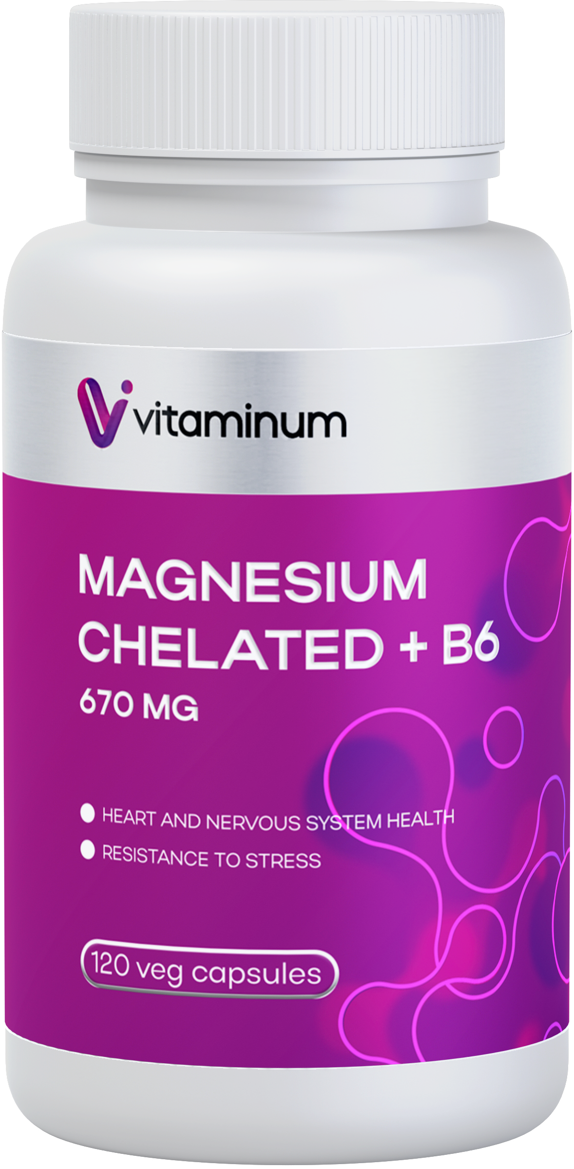  Vitaminum МАГНИЙ ХЕЛАТ + витамин В6 (670 MG) 120 капсул 800 мг  в Димитровграде